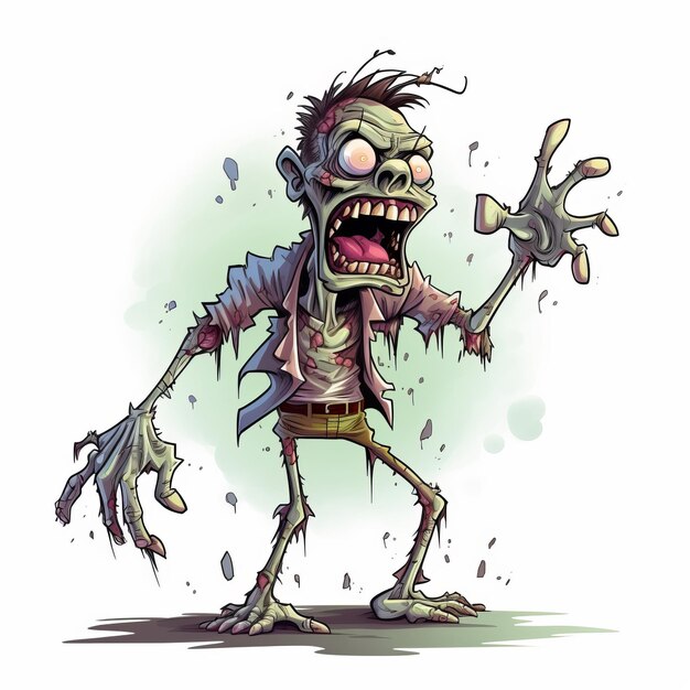 Zdjęcie zombie z kreskówek odizolowane