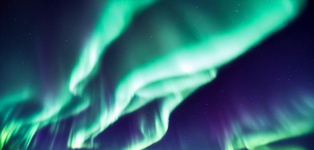 Zorza polarna Aurora borealis z rozgwieżdżonym na nocnym niebie. Abstrakcyjne tło do gier RPG