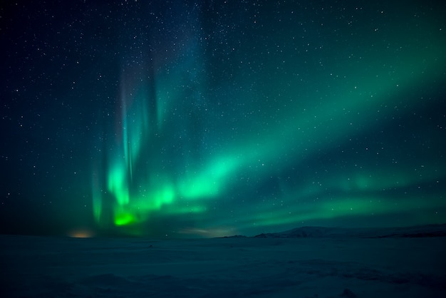 Zorza Polarna Zorzy Polarnej Nad Górami