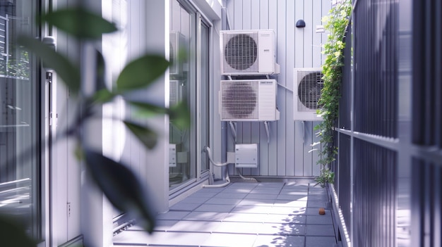 Zrównoważone ogrzewanie domowe źródło powietrza pompa ciepła czas pracy w ciągu dnia