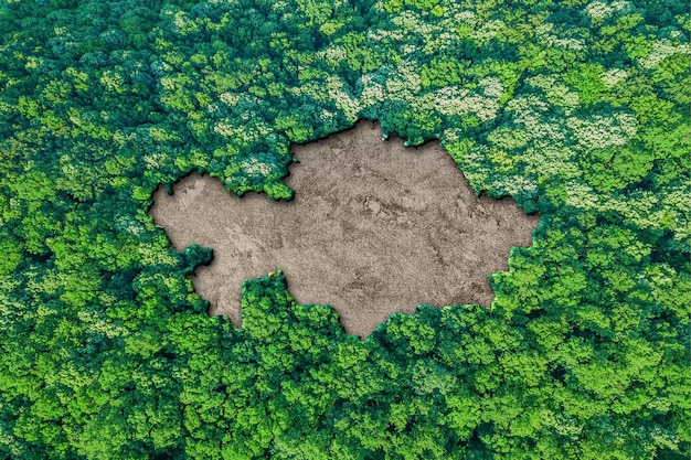 Zrównoważone siedlisko Mapa Kazachstanu, koncepcja środowiska