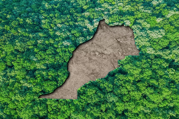 Zrównoważone siedlisko Mapa Maroka, koncepcja środowiska