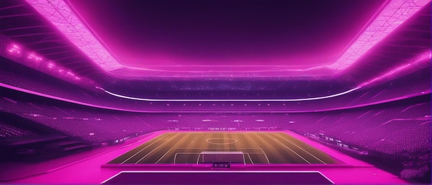 zrzut ekranu elektronicznego stadionu na fioletowym tle.
