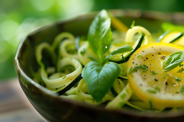 Zucchini Noodles Lemon Bowl