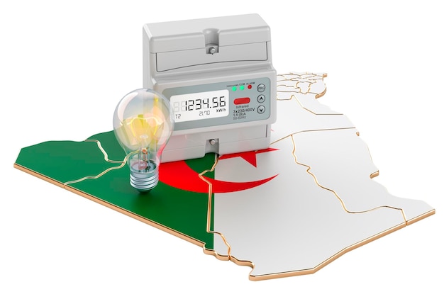 Zużycie energii elektrycznej w Algierii 3D rendering