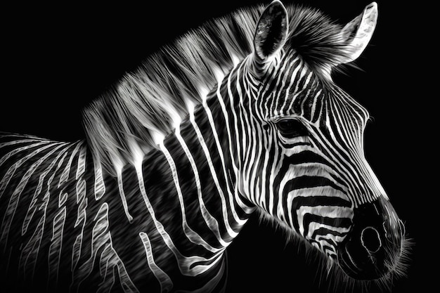 Zwierzę zebra zebra rysunek zebry drukuj moda twarz zebry