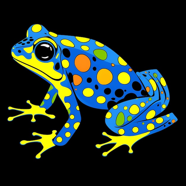 Zwierzęta Ramka niebieskiej trucizny Dart Froglet Zaprojektuj ramkę odzwierciedlającą uroczy kreatywny projekt 2D