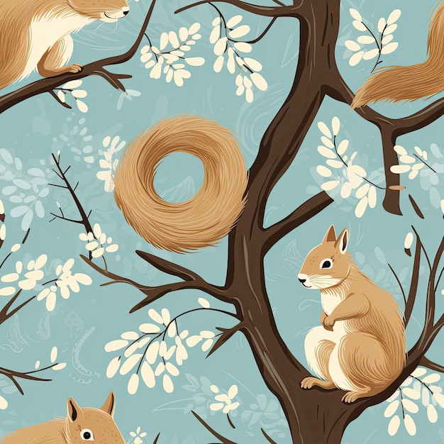 Zwinna wiewiórka zwinnie wspinająca się na drzewo