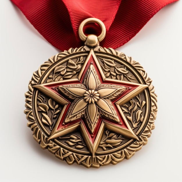 Zdjęcie zwycięzca medal gwiazda wstążka 3d zdjęcia tła hd tapety