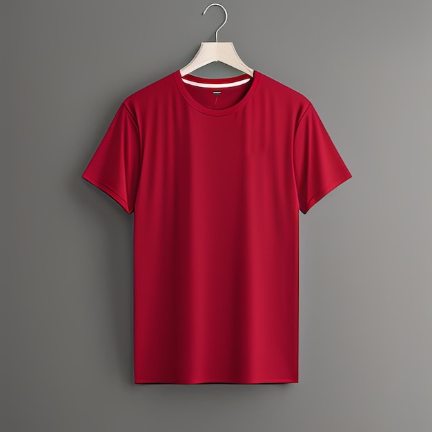 zwykła czerwona makieta pusta koszula