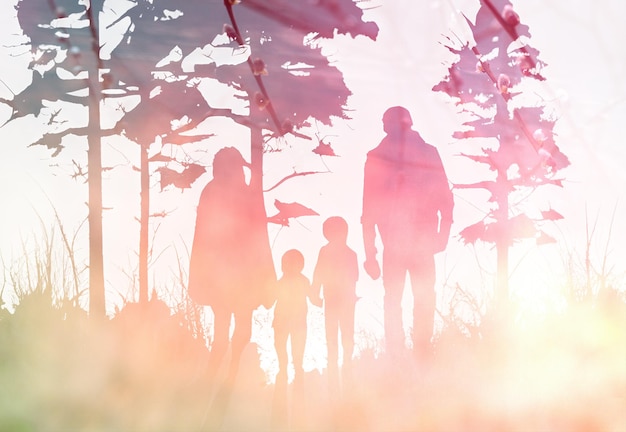 Życie rodzinne matka ojciec i dzieci wsparcie społeczne koncepcja zdrowia psychicznego i stylu życia