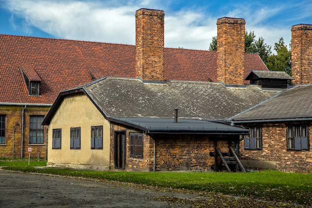 Zdjęcie Żydowski blok ceglany auschwitz birkenau obóz koncentracyjny polska