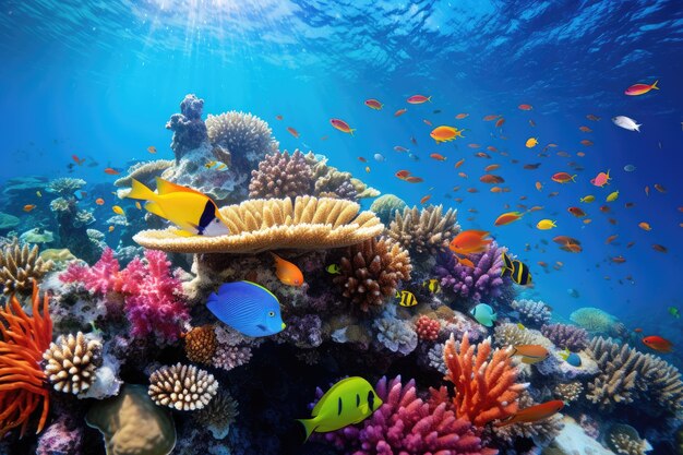 Żyjąca rafa koralowa z różnorodnym życiem morskim ar 32 v 52 Job ID 4e07e3c7b51441b58e4407b86e90138c
