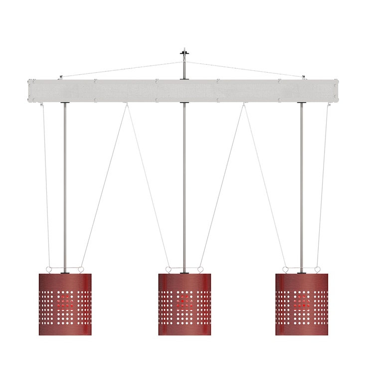 Zdjęcie żyrandol na suficie na białym tle wisząca lampa wisząca ilustracja 3d