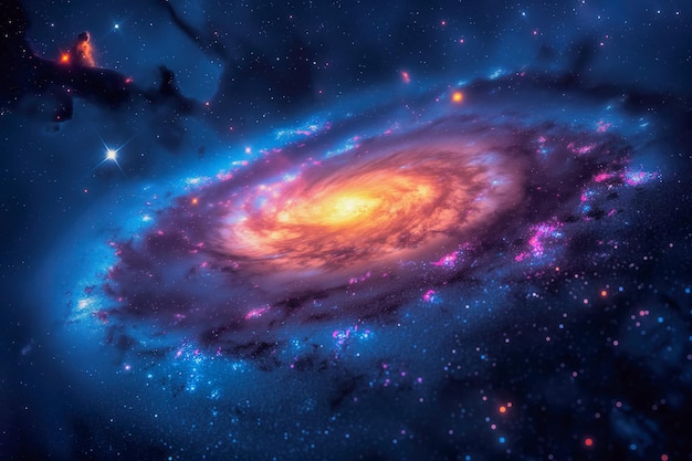 Zdjęcie Żywa mgławica kosmiczna oświetlająca wszechświat