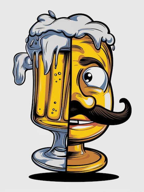 Zdjęcie Żywąca ilustracja kubka na piwo