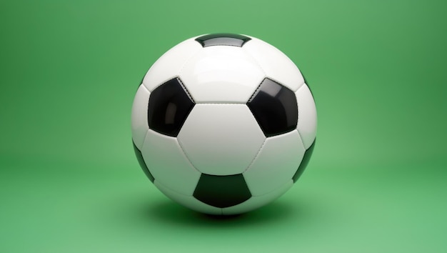 Żywąca piłka nożna na jasnozielonym tle idealna do tematów sportowych