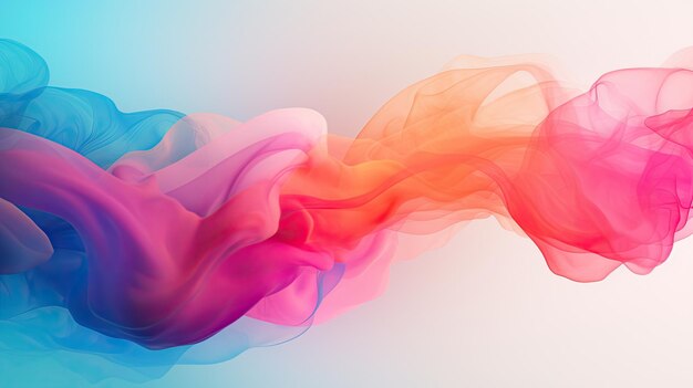 Żywe abstrakcyjne fale dymu w pastelowej harmonii kolorów