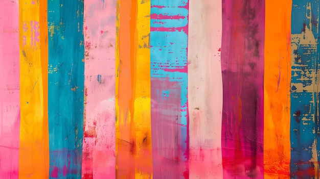 Żywe abstrakcyjne malarstwo akrylowe żywe kolory i tekstury reprezentujące twórczą ekspresję i nowoczesną sztukę AI