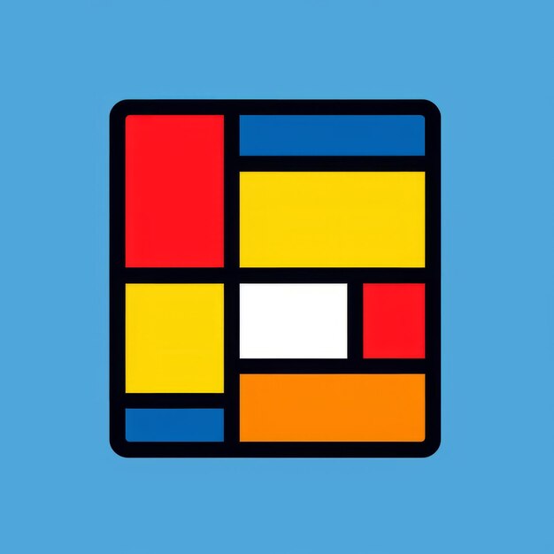 Żywe angielskie logo Bitter z pop culture mashup i wpływem De Stijl