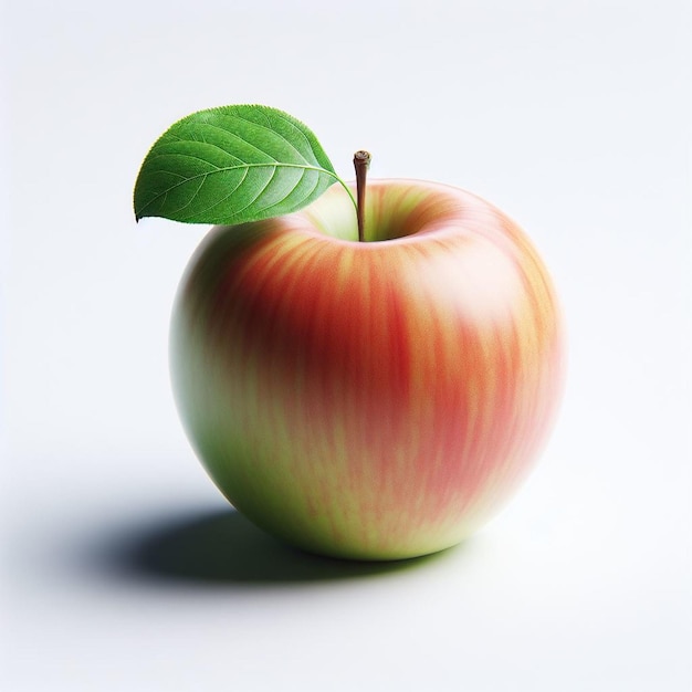 Zdjęcie Żywe czerwone i zielone jabłko z kropelami wody na białym tle dla koncepcji zdrowego odżywiania
