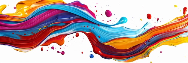 Żywe kolorowe tło pędzla dla kreatywnych projektów Generatywna sztuczna inteligencja