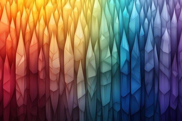 Zdjęcie Żywe kolory tęczy na kolorowym tle generowane przez sztuczną inteligencję