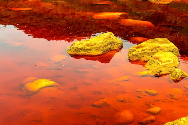 Żywe warstwy i pęknięta ziemia w Rio Tinto