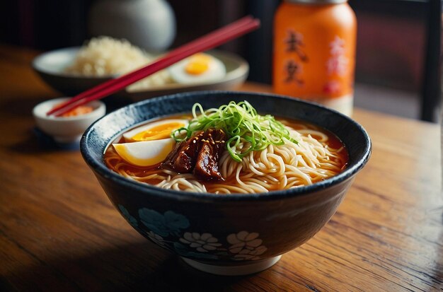 żywe zdjęcie Ramen w japońskiej restauracji