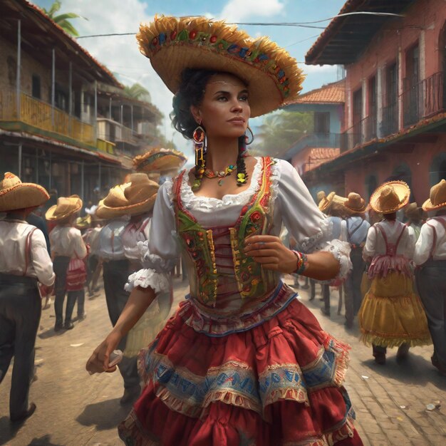 Żywotna kolumbijska kultura - święto kolorów i tradycji