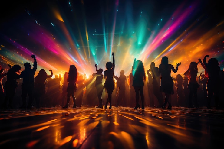 Zdjęcie żywy disco dance party scene