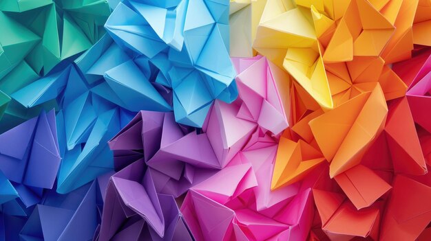 Żywy papier origami tworzy fascynujące abstrakcyjne tapety