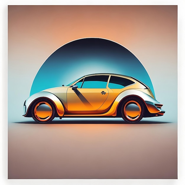 Żywy szablon samochodu wektorowego Szczegółowa ikona grafiki z matowym wykończeniem odzwierciedlająca design motoryzacyjny
