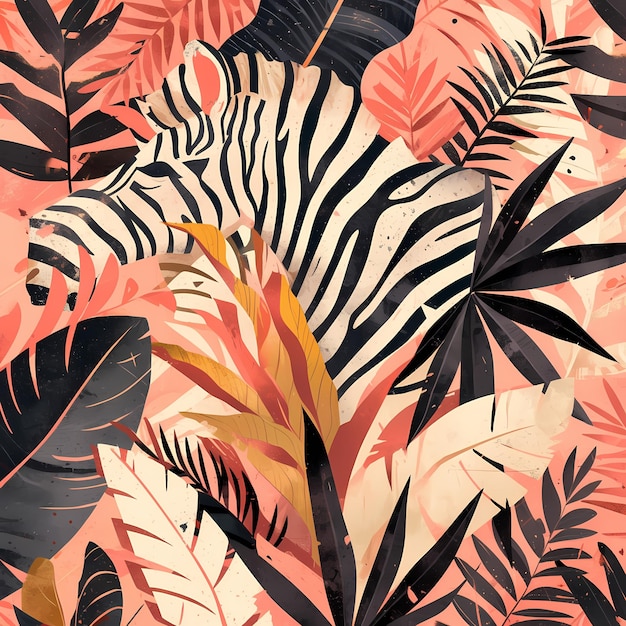 Żywy zebra w dżungli
