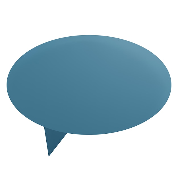 3 D illustration of round speech bubble
