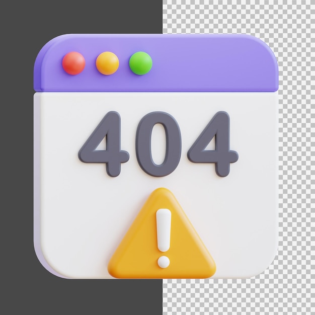 3d 404 error icon