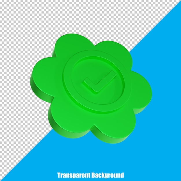 3D Abstract Rounded Shape with Realistic Appearance on Transparent Background