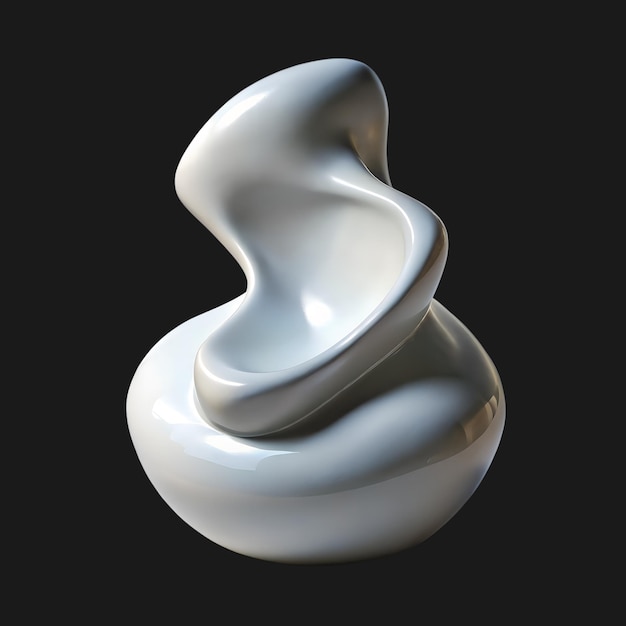 3d Abstract White Sculpture