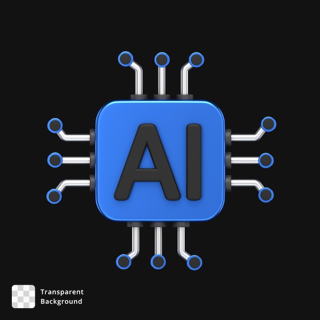 3D AI Chip Illustration