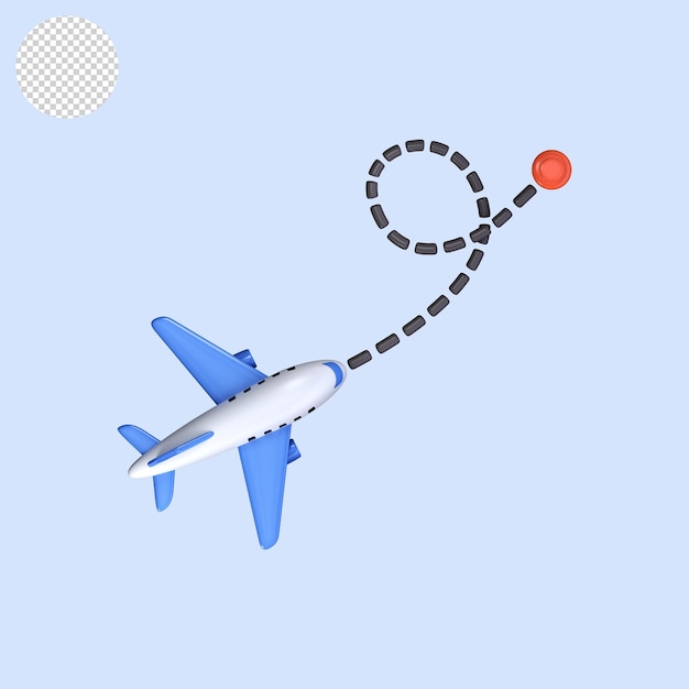 3d airplane path Airplane path travel destination