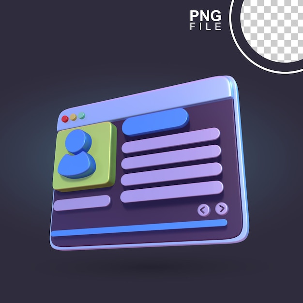 3D Biodata Icon