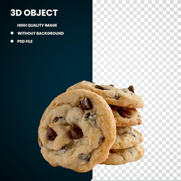 3d Brown cookies with nuts Chocolate chip cookie Peanut butter cookie Oatmeal Raisin Cookies Marie b