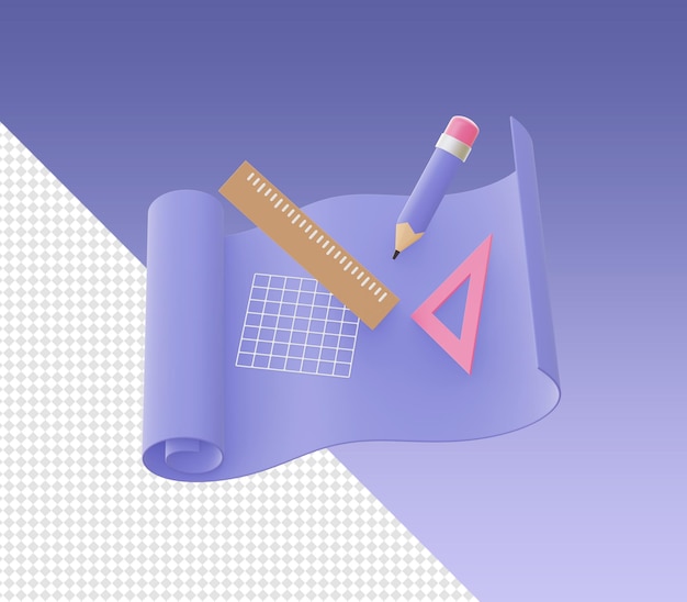 3d cartoony render planning concept and idea icons for UI UX web mobile apps social media designs