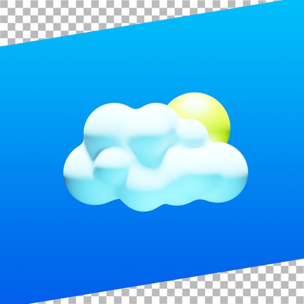 3D Clouds And Sun