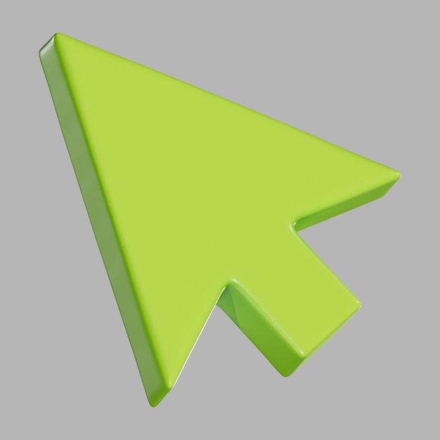 3D Cursor Mouse Arrow White