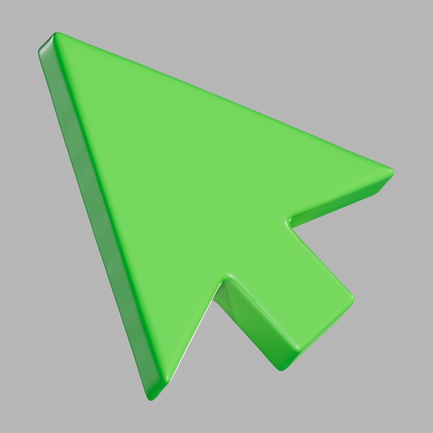 3D Cursor Mouse Arrow White