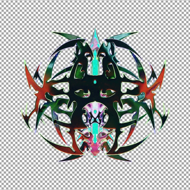 3d cyber asassin neotribal icon