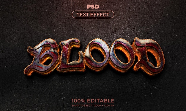3d editable text and logo effect style mockup with dark abstract background
