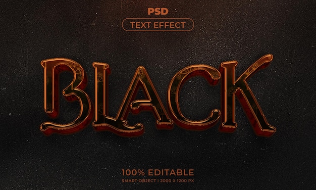 3d editable text effect style with background