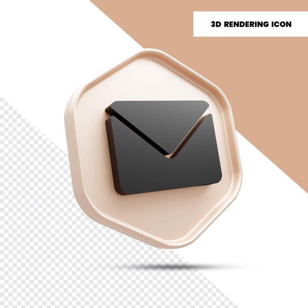 3d email and envelope rendering icon